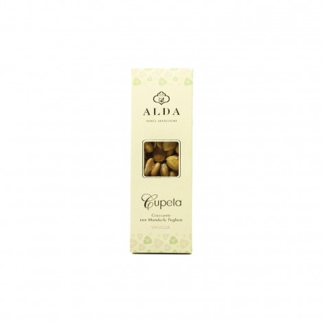 Cupeta with vanilla, crunchy of Apulian almonds best quality